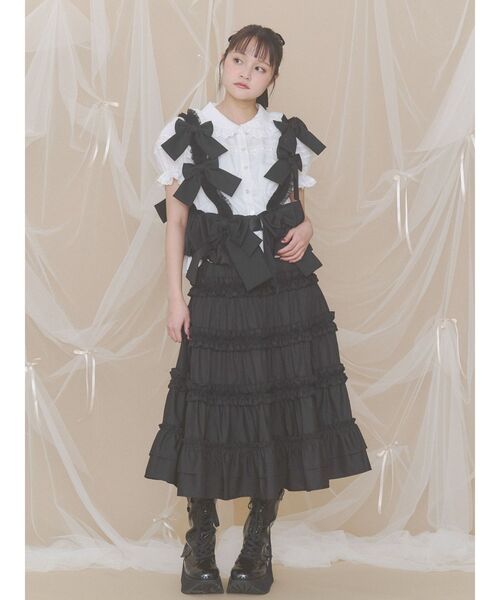 merry jenny（メリージェニー）の「Tulle ribbon harness（ベルト・レディース・ピンク/オフホワイト/ライトブルー/ブラック・FREE）」の9枚目の写真