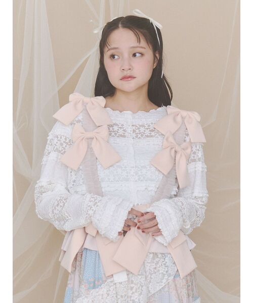 merry jenny（メリージェニー）の「Tulle ribbon harness（ベルト・レディース・ピンク/オフホワイト/ライトブルー/ブラック・FREE）」の11枚目の写真