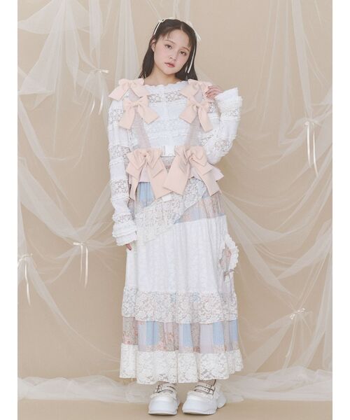 merry jenny（メリージェニー）の「Tulle ribbon harness（ベルト・レディース・ピンク/オフホワイト/ライトブルー/ブラック・FREE）」の12枚目の写真
