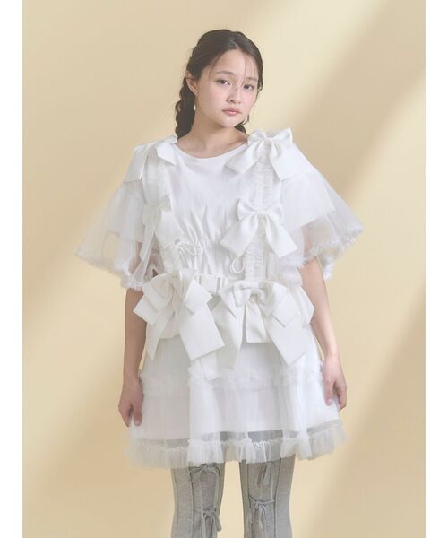 merry jenny（メリージェニー）の「Tulle ribbon harness（ベルト・レディース・ピンク/オフホワイト/ライトブルー/ブラック・FREE）」の14枚目の写真