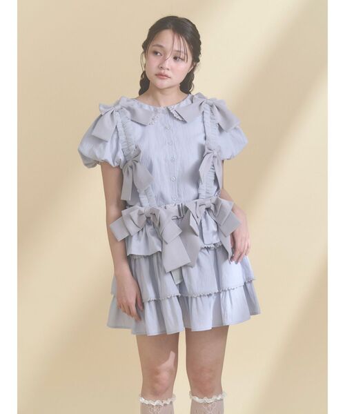 merry jenny（メリージェニー）の「Tulle ribbon harness（ベルト・レディース・ピンク/オフホワイト/ライトブルー/ブラック・FREE）」の18枚目の写真