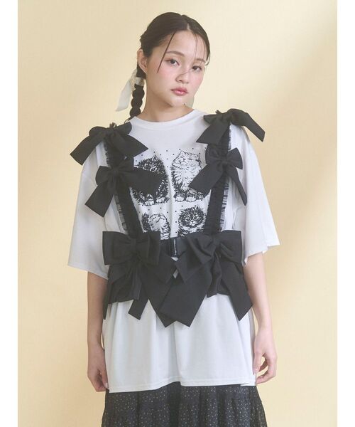 merry jenny（メリージェニー）の「Tulle ribbon harness（ベルト・レディース・ピンク/オフホワイト/ライトブルー/ブラック・FREE）」の20枚目の写真
