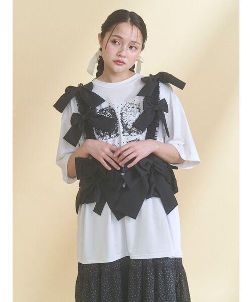 merry jenny（メリージェニー）の「Tulle ribbon harness（ベルト・レディース・ピンク/オフホワイト/ライトブルー/ブラック・FREE）」の21枚目の写真