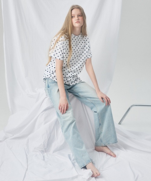 Mardi Mercredi（マルディメクルディ）の「TSHIRT DOT DOUBLE LABEL / Tシャツ ドット ダブル ラベル（Tシャツ/カットソー・レディース・ホワイト・FREE）」の6枚目の写真