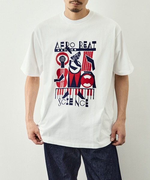LOOSE JOINTS(ルーズジョインツ)の「【LOOSE JOINTS/ルーズジョインツ】MASATO MAEKAWA - AFRO BEAT SCIENCE S/S TEE(Tシャツ/カットソー・メンズ・ブラック/ホワイト・XL/L)」の9枚目の写真