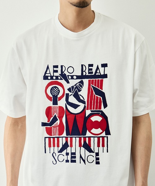LOOSE JOINTS(ルーズジョインツ)の「【LOOSE JOINTS/ルーズジョインツ】MASATO MAEKAWA - AFRO BEAT SCIENCE S/S TEE(Tシャツ/カットソー・メンズ・ブラック/ホワイト・XL/L)」の14枚目の写真