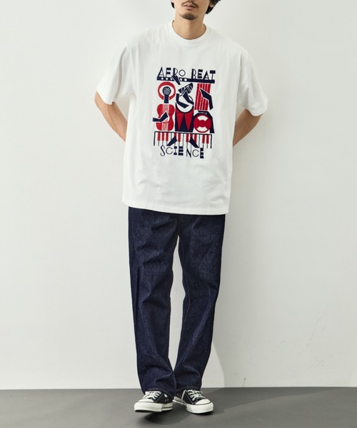 LOOSE JOINTS(ルーズジョインツ)の「【LOOSE JOINTS/ルーズジョインツ】MASATO MAEKAWA - AFRO BEAT SCIENCE S/S TEE(Tシャツ/カットソー・メンズ・ブラック/ホワイト・XL/L)」の13枚目の写真