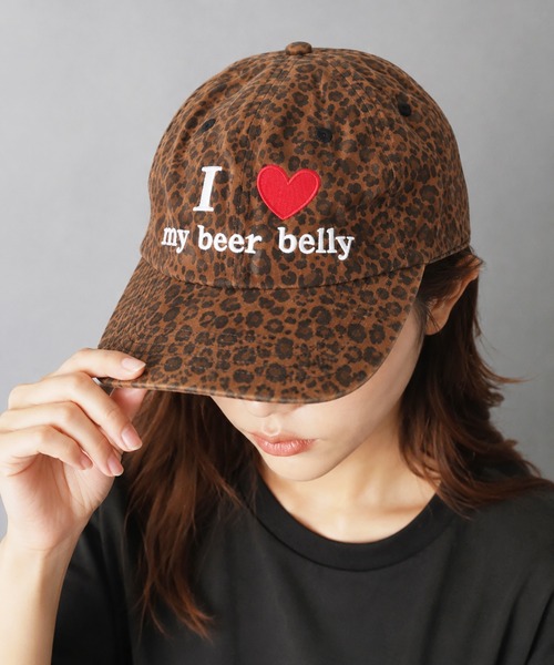 SPINNS(スピンズ)の「ヒョウ柄キャップ/ILOVEロゴ(キャップ・レディース・レオパード・ONESIZE)」の1枚目の写真