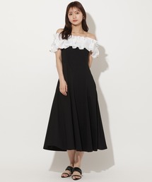AND COUTURE（アンドクチュール）の「オフショルフリルカットワンピース（ワンピース）」