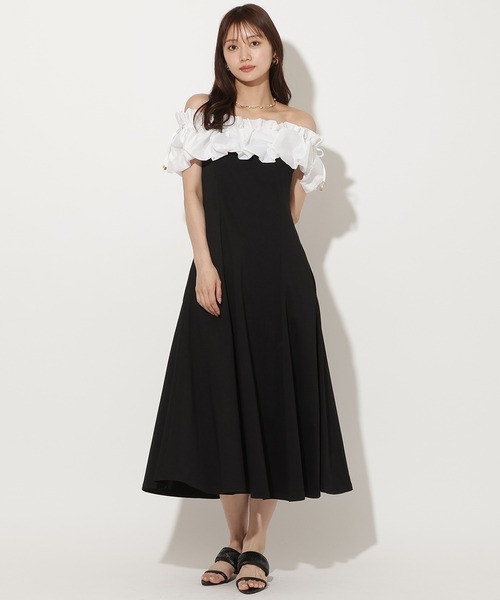 オフショルフリルカットワンピース（ワンピース）｜AND COUTURE