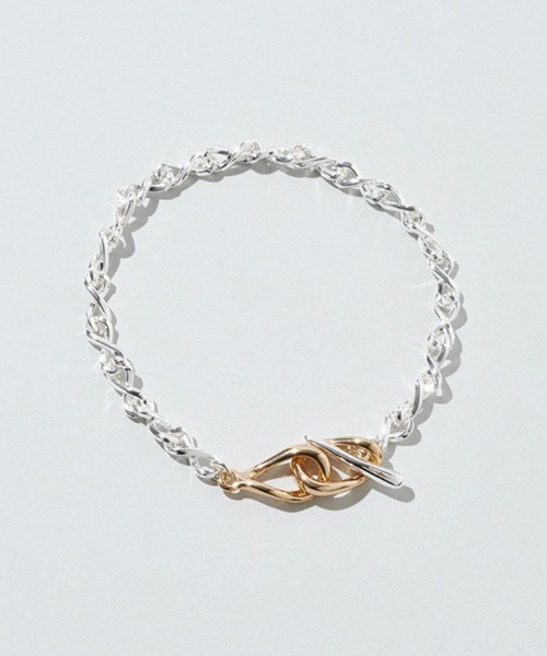 GOLDY(ゴールディ)の「【GOLDY】クロッシング チェーン マンテル ブレスレット 4260502(ブレスレット・レディース・マルチ/ゴールド/シルバー・FREE)」の3枚目の写真