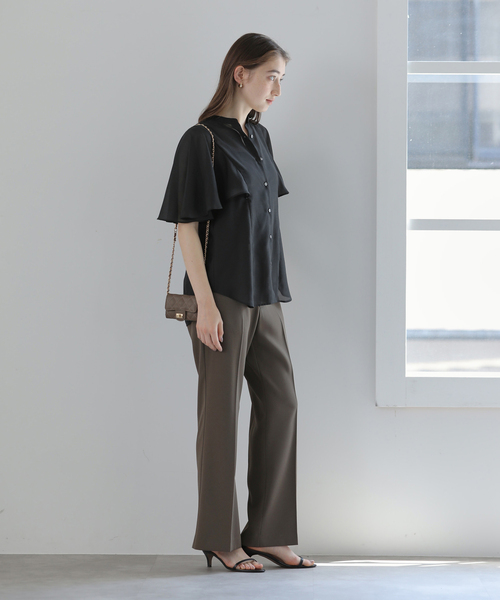 La TOTALITE(ラトータリテ)の「《WEB限定》【洗える】ケープスリーブシャツ(シャツ/ブラウス・レディース・ブラック/ブラック系その他/ホワイト・FREE)」の8枚目の写真