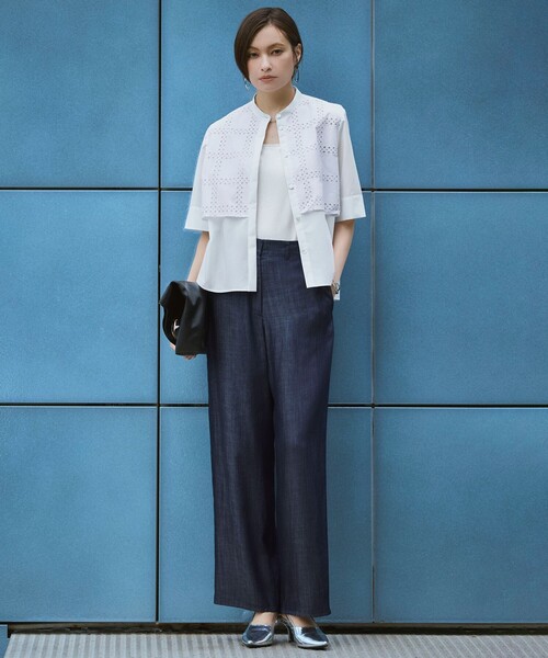 ICB(アイシービー)の「ライトリヨセルデニム ストレートパンツ(デニムパンツ・レディース・ブラック系/ダルブルー系・4/2)」の12枚目の写真