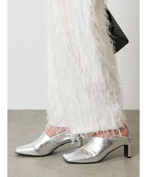 美品　ELENDEEK　CRIMP ECO FUR BZ　F　オフホワイト 2WAYブーティ（ブーツ）｜ELENDEEK（エレンディーク）のファッション