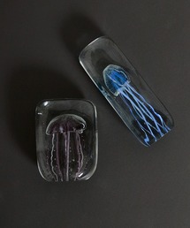 ROOPTOKYO（ループトウキョウ）の「DETAIL/ディティール JELLYFISH TWISTED LEG Square / Purple くらげ クラゲ グラスオブジェ ガラスオブジェ 置き物 インテリア ハンドメイド クリア 透明 2026年 夏（インテリア雑貨）」