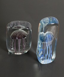 ROOPTOKYO（ループトウキョウ）の「DETAIL/ディティール JELLYFISH TWISTED LEG Square / Purple くらげ クラゲ グラスオブジェ ガラスオブジェ 置き物 インテリア ハンドメイド クリア 透明 2026年 夏（インテリア雑貨）」