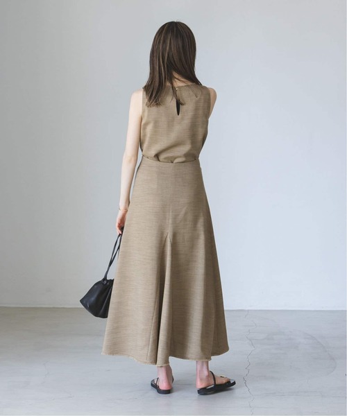 Noble(ノーブル)の「《WEB・有楽町店限定追加》【洗える】フリンジヘムレイヤードワンピース(ワンピース・レディース・モカ/ベージュ・36/38)」の19枚目の写真