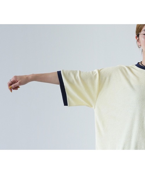 reca（レカ）の「パイルリンガーBIGTシャツ（Tシャツ/カットソー・レディース・チャコールグレー/イエロー/ブルー・M）」の18枚目の写真