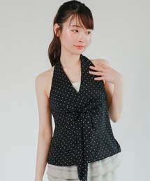 ＜ ZOZOTOWN限定 ＞ドットリボンホルタートップス