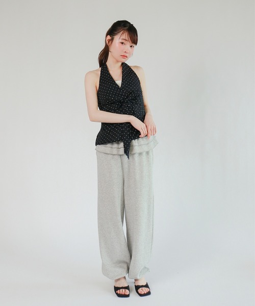 mic by Olu.(ミックバイオルドット)の「< ZOZOTOWN限定 >ドットリボンホルタートップス(シャツ/ブラウス・レディース・アイボリー/ブラック・FREE)」の13枚目の写真