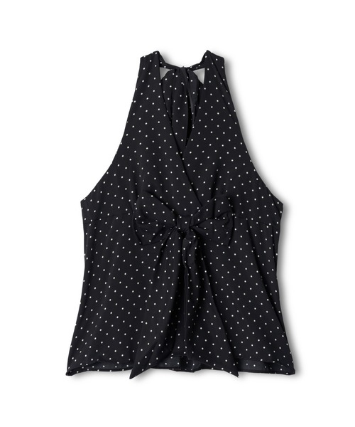 mic by Olu.(ミックバイオルドット)の「< ZOZOTOWN限定 >ドットリボンホルタートップス(シャツ/ブラウス・レディース・アイボリー/ブラック・FREE)」の15枚目の写真
