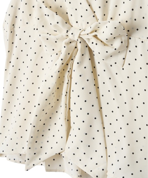 mic by Olu.(ミックバイオルドット)の「< ZOZOTOWN限定 >ドットリボンホルタートップス(シャツ/ブラウス・レディース・アイボリー/ブラック・FREE)」の19枚目の写真