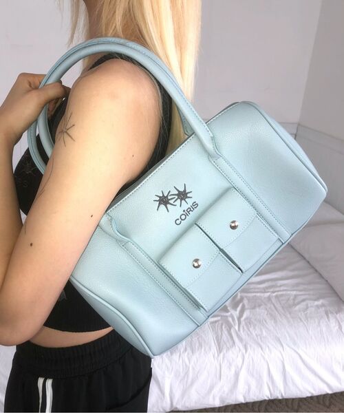 COIRIS(コイリス)の「トークポケットダッフルショルダーバッグ (5カラー)(ショルダーバッグ・レディース・ブラック/チャコールグレー/バーガンディー/ライトブルー/ブラック系その他2・FREE)」の10枚目の写真