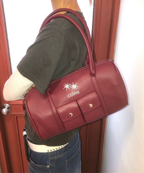 COIRIS(コイリス)の「トークポケットダッフルショルダーバッグ (5カラー)(ショルダーバッグ・レディース・ブラック/チャコールグレー/バーガンディー/ライトブルー/ブラック系その他2・FREE)」の8枚目の写真