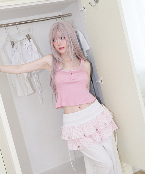 CHERRYQUIRI(チェリーキュリー)の「hook line sleeveless - washed pink(Tシャツ/カットソー・レディース・その他・FREE)」の2枚目の写真
