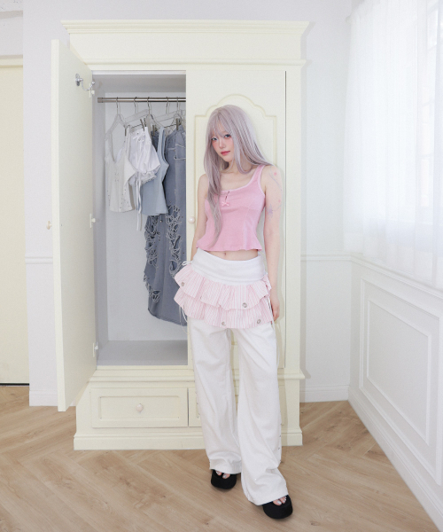 CHERRYQUIRI(チェリーキュリー)の「hook line sleeveless - washed pink(Tシャツ/カットソー・レディース・その他・FREE)」の3枚目の写真
