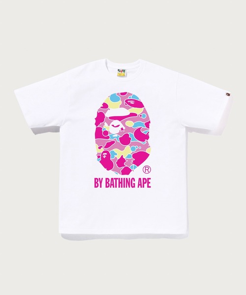 A BATHING APE(アベイシングエイプ)の「STA CAMO BY BATHING APE TEE(Tシャツ/カットソー・メンズ・ブラック×ピンク/ブラック系その他5/ホワイト系その他5/ホワイト×ピンク・MEDIUM/LARGE/SMALL/XX-LARGE/XXX-LARGE/X-LARGE)」の1枚目の写真