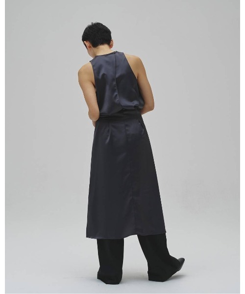 TODAYFUL(トゥデイフル)の「Asymmetry Satin Dress 12610322(ワンピース・メンズ・インディゴブルー/ブラウン・36/38)」の7枚目の写真