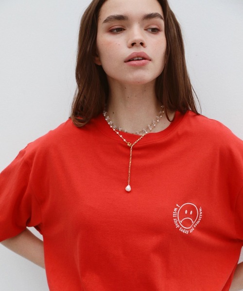 WCJ(ダブルシージェイ)の「THANK YOU TEE(Tシャツ/カットソー・レディース・レッド/イエロー/ピンク・FREE)」の3枚目の写真
