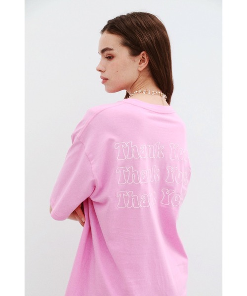 WCJ(ダブルシージェイ)の「THANK YOU TEE(Tシャツ/カットソー・レディース・レッド/イエロー/ピンク・FREE)」の5枚目の写真