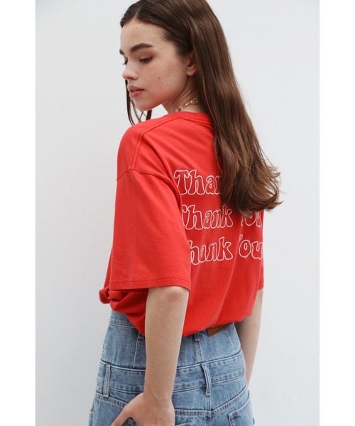 WCJ(ダブルシージェイ)の「THANK YOU TEE(Tシャツ/カットソー・レディース・レッド/イエロー/ピンク・FREE)」の21枚目の写真
