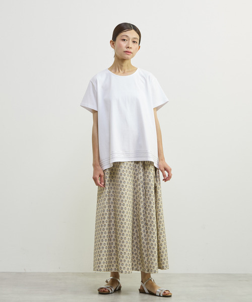 MELROSE claire(メルローズ クレール)の「【裾刺しゅう&スパンコール プルオーバー】(Tシャツ/カットソー・レディース・ホワイト/ブルー/ブラック・FREE)」の4枚目の写真