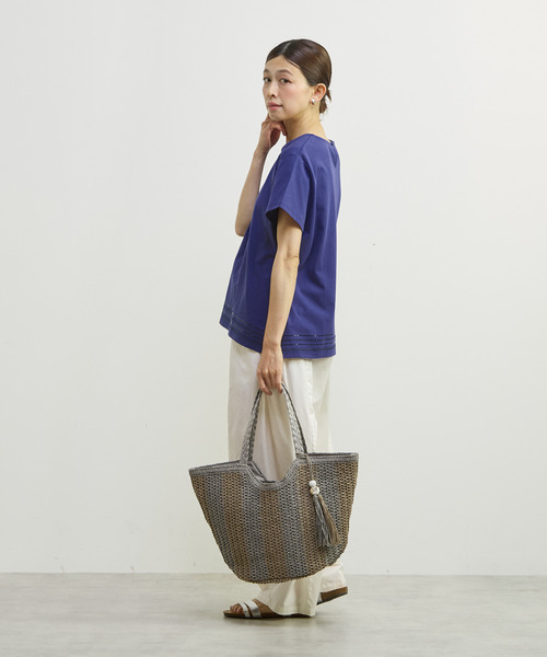 MELROSE claire(メルローズ クレール)の「【裾刺しゅう&スパンコール プルオーバー】(Tシャツ/カットソー・レディース・ホワイト/ブルー/ブラック・FREE)」の13枚目の写真
