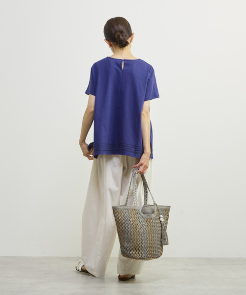 MELROSE claire(メルローズ クレール)の「【裾刺しゅう&スパンコール プルオーバー】(Tシャツ/カットソー・レディース・ホワイト/ブルー/ブラック・FREE)」の16枚目の写真