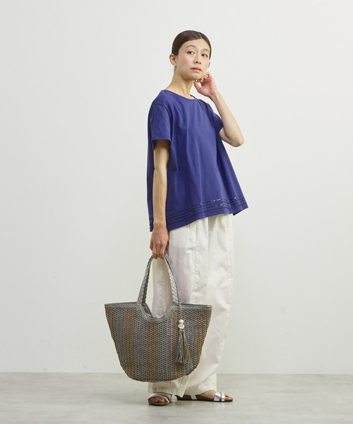 MELROSE claire(メルローズ クレール)の「【裾刺しゅう&スパンコール プルオーバー】(Tシャツ/カットソー・レディース・ホワイト/ブルー/ブラック・FREE)」の17枚目の写真
