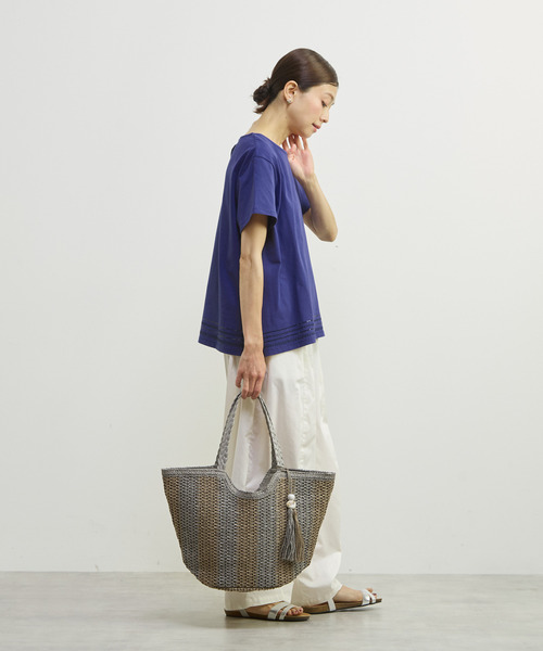 MELROSE claire(メルローズ クレール)の「【裾刺しゅう&スパンコール プルオーバー】(Tシャツ/カットソー・レディース・ホワイト/ブルー/ブラック・FREE)」の18枚目の写真