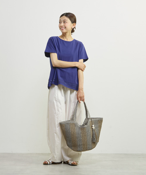 MELROSE claire(メルローズ クレール)の「【裾刺しゅう&スパンコール プルオーバー】(Tシャツ/カットソー・レディース・ホワイト/ブルー/ブラック・FREE)」の20枚目の写真