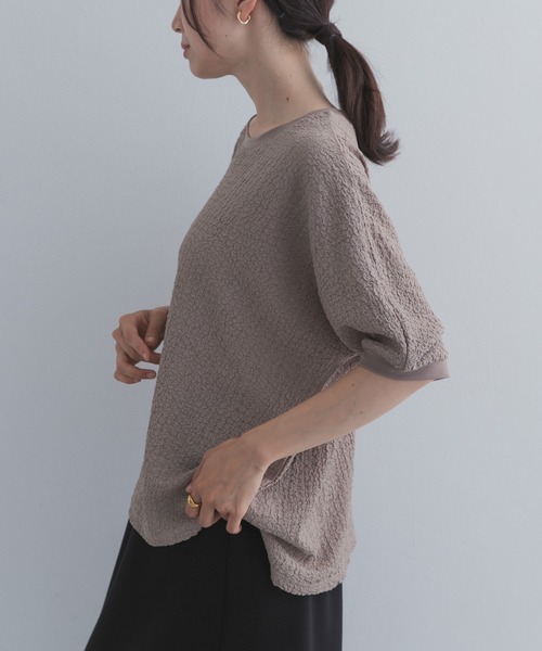 URBAN RESEARCH DOORS(アーバンリサーチドアーズ)の「ワッシャーカットドルマンプルオーバー(Tシャツ/カットソー・レディース・チャコールグレー/ブルー/グレー系その他・FREE)」の5枚目の写真