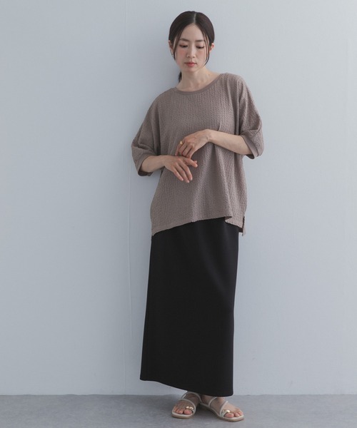 URBAN RESEARCH DOORS(アーバンリサーチドアーズ)の「ワッシャーカットドルマンプルオーバー(Tシャツ/カットソー・レディース・チャコールグレー/ブルー/グレー系その他・FREE)」の9枚目の写真