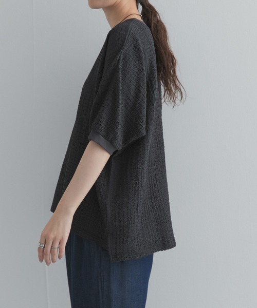 URBAN RESEARCH DOORS(アーバンリサーチドアーズ)の「ワッシャーカットドルマンプルオーバー(Tシャツ/カットソー・レディース・チャコールグレー/ブルー/グレー系その他・FREE)」の12枚目の写真
