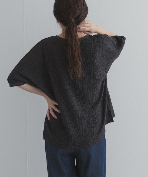 URBAN RESEARCH DOORS(アーバンリサーチドアーズ)の「ワッシャーカットドルマンプルオーバー(Tシャツ/カットソー・レディース・チャコールグレー/ブルー/グレー系その他・FREE)」の13枚目の写真