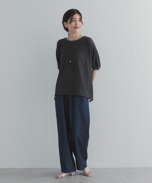 URBAN RESEARCH DOORS(アーバンリサーチドアーズ)の「ワッシャーカットドルマンプルオーバー(Tシャツ/カットソー・レディース・チャコールグレー/ブルー/グレー系その他・FREE)」の17枚目の写真