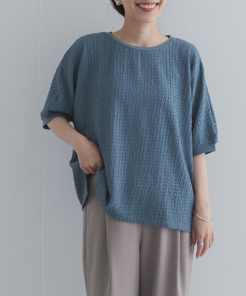 URBAN RESEARCH DOORS(アーバンリサーチドアーズ)の「ワッシャーカットドルマンプルオーバー(Tシャツ/カットソー・レディース・チャコールグレー/ブルー/グレー系その他・FREE)」の18枚目の写真