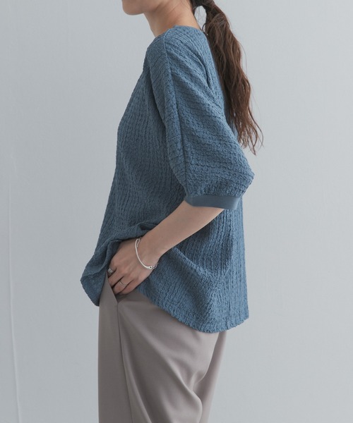 URBAN RESEARCH DOORS(アーバンリサーチドアーズ)の「ワッシャーカットドルマンプルオーバー(Tシャツ/カットソー・レディース・チャコールグレー/ブルー/グレー系その他・FREE)」の21枚目の写真