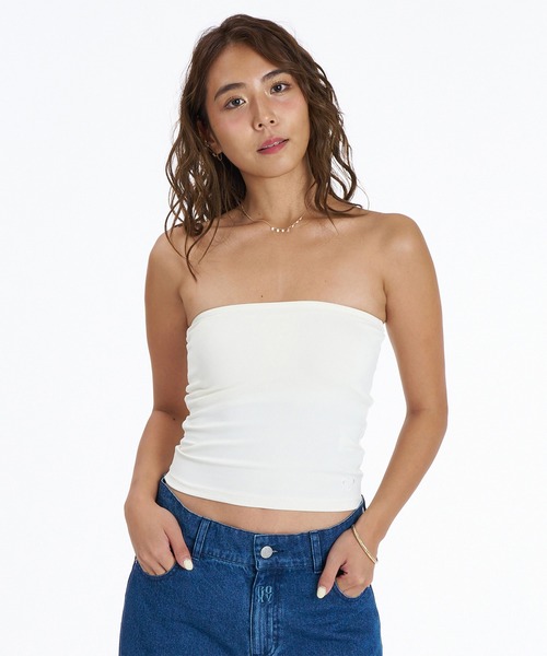 ROXY(ロキシー)の「ROXY/ロキシー カップ付き チューブトップ RDK264603T(チューブトップ・レディース・ブラウン/ブラック/ホワイト・L/M)」の1枚目の写真