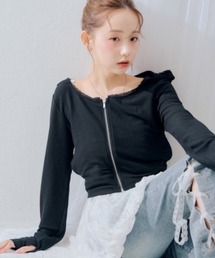 【UVカット率90%】刺しゅうUVカットスクエアパーカー